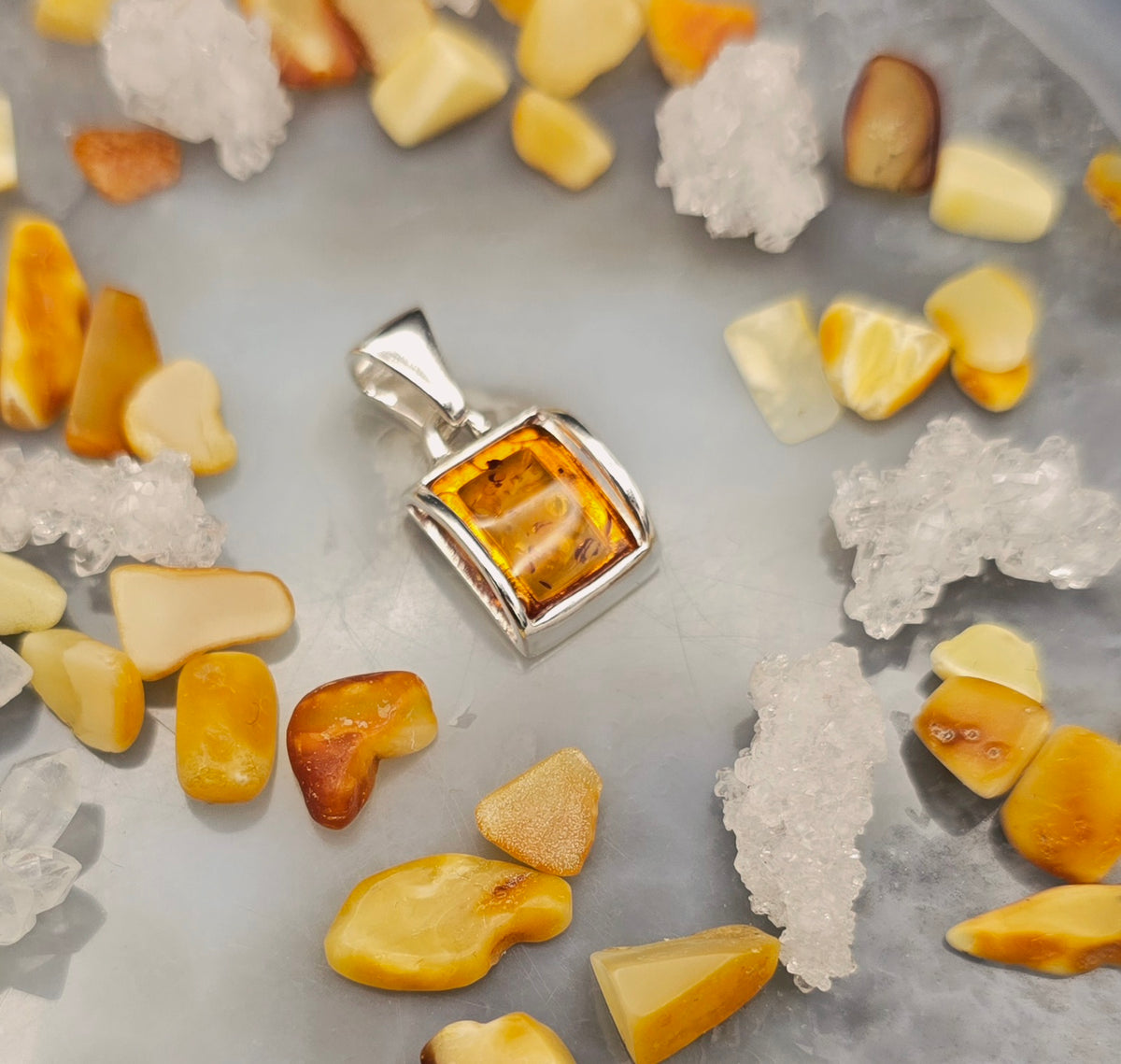 925 Silver & Baltic Amber Pendant