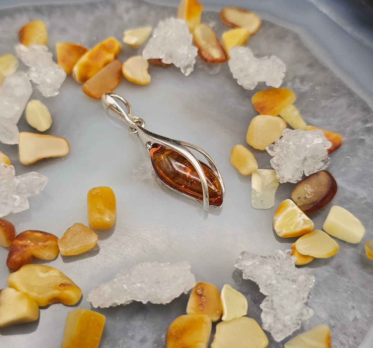 925 Silver & Baltic Amber - Pendant