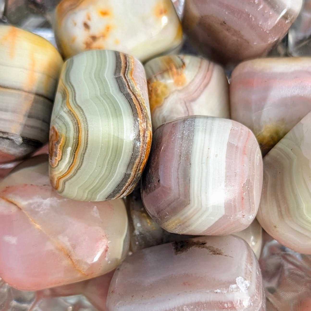 Pink Banded Onyx Tumble