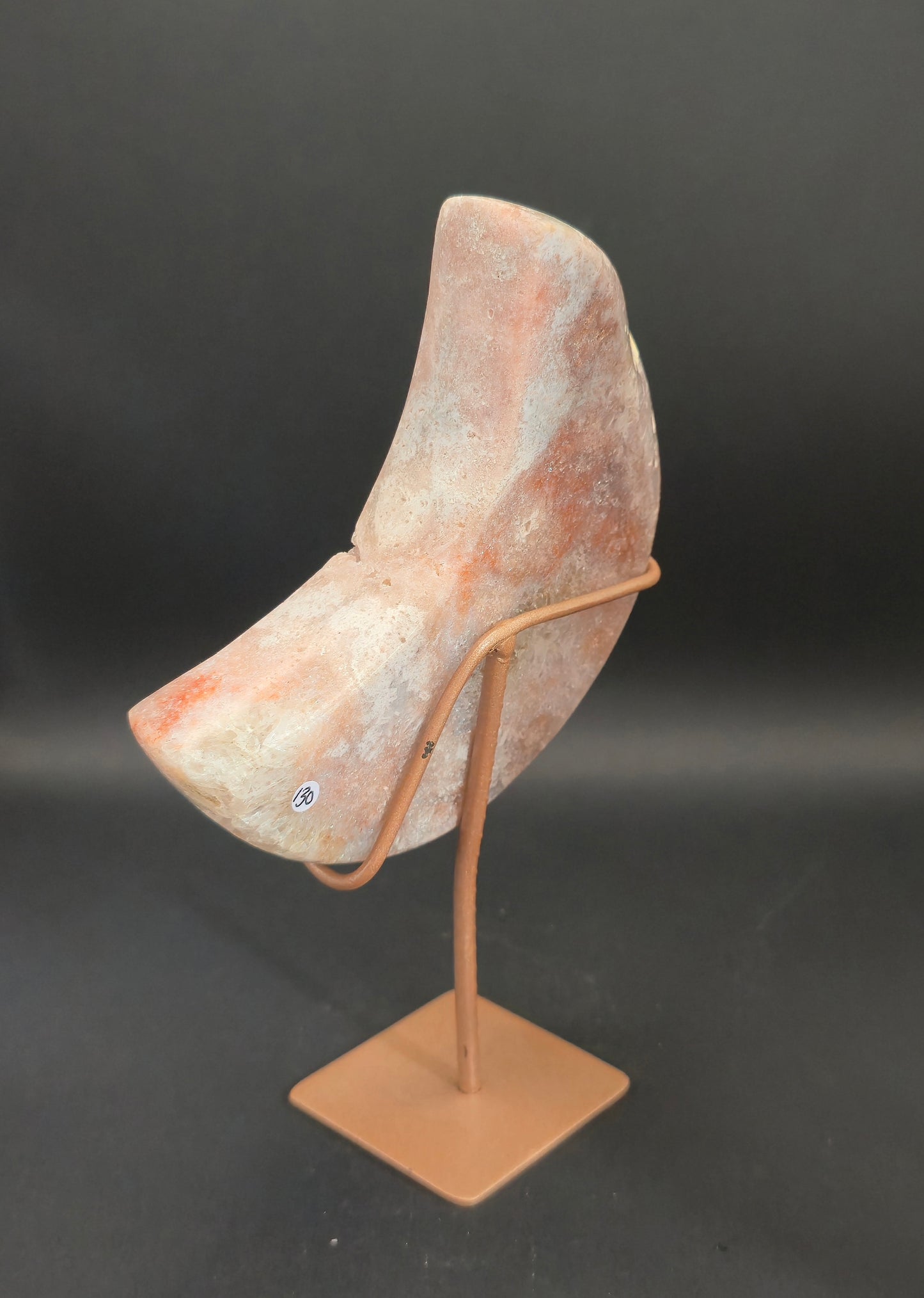 Pink Amethyst Moon on Stand