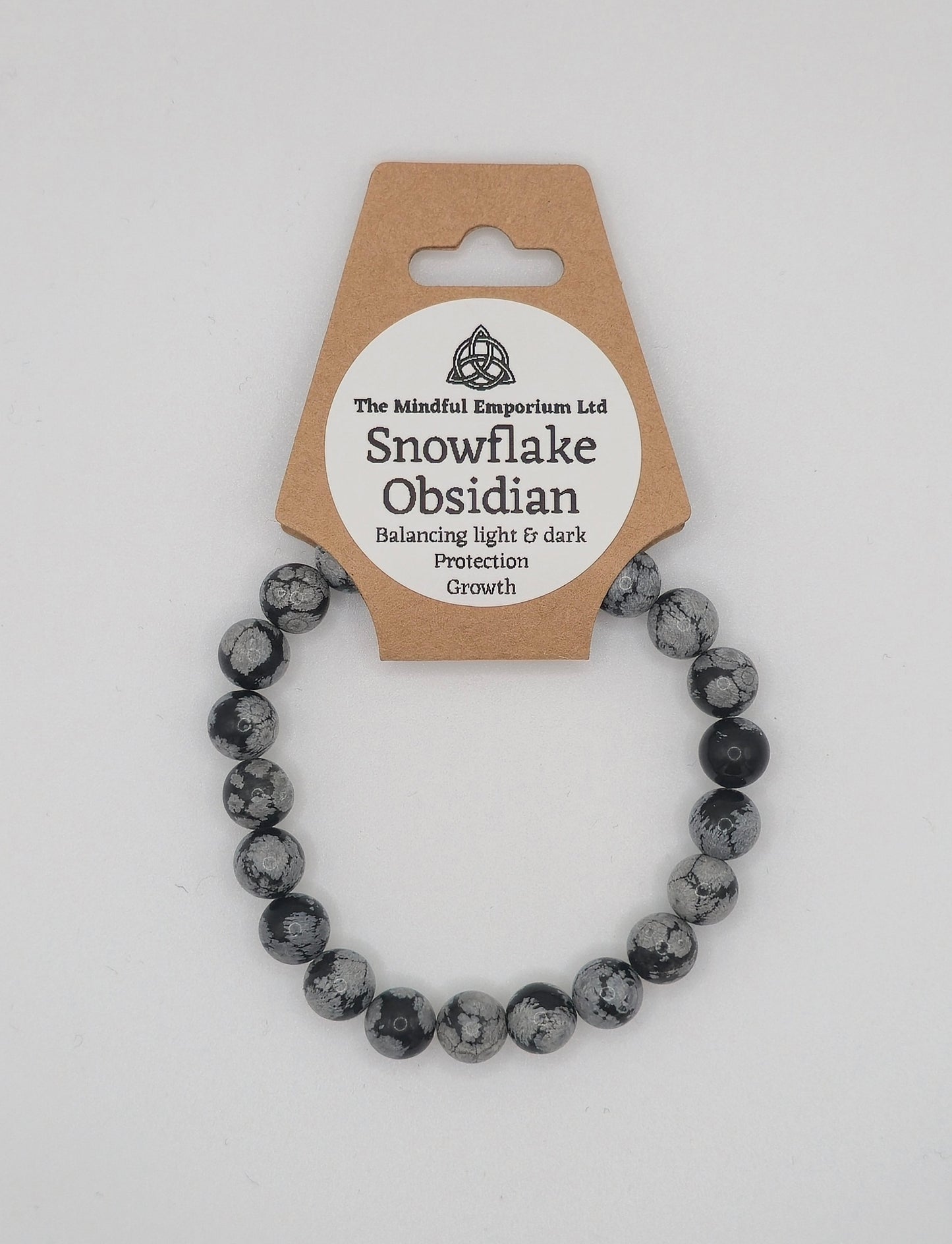 Snowflake Obsidian 8mm Bracelet