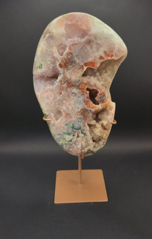 Pink Amethyst Slab on Stand
