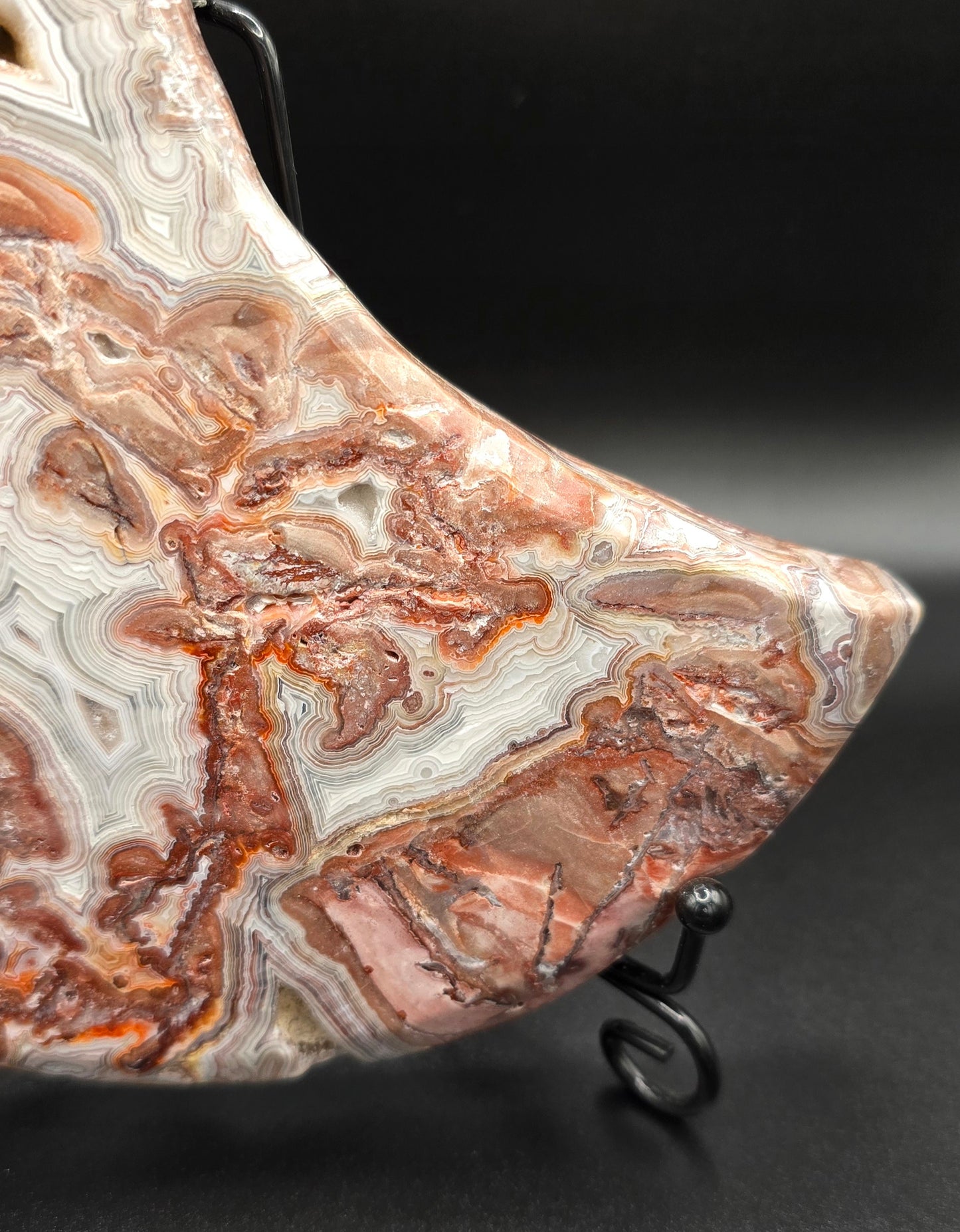 Large Mexican Lace Agate Moon