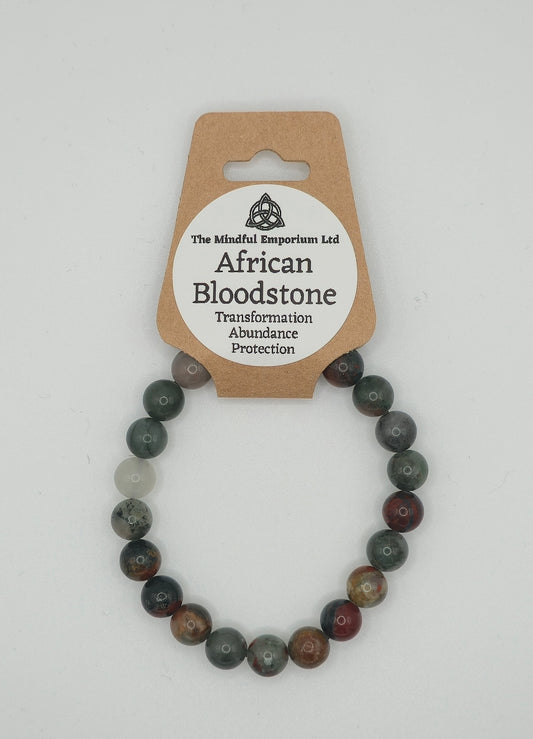African Bloodstone 8mm Bracelet