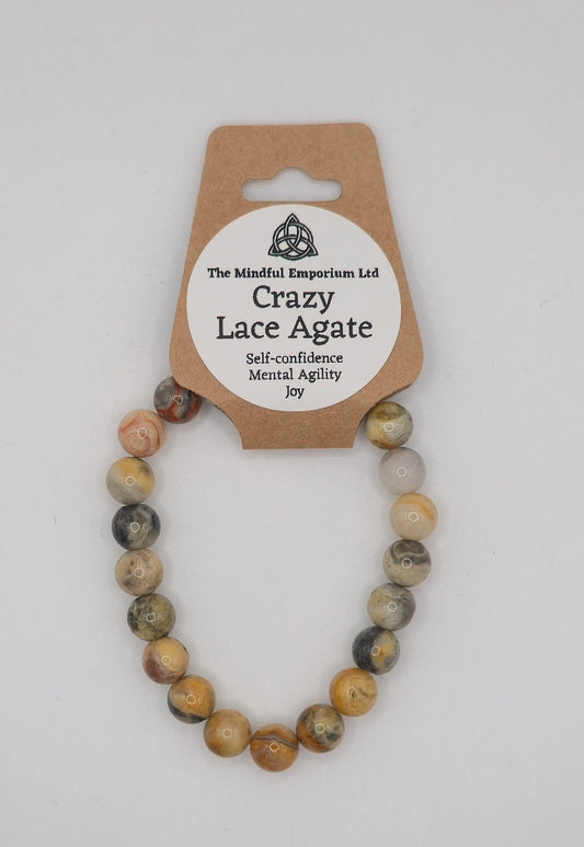 Crazy Lace Agate 8mm Bracelet