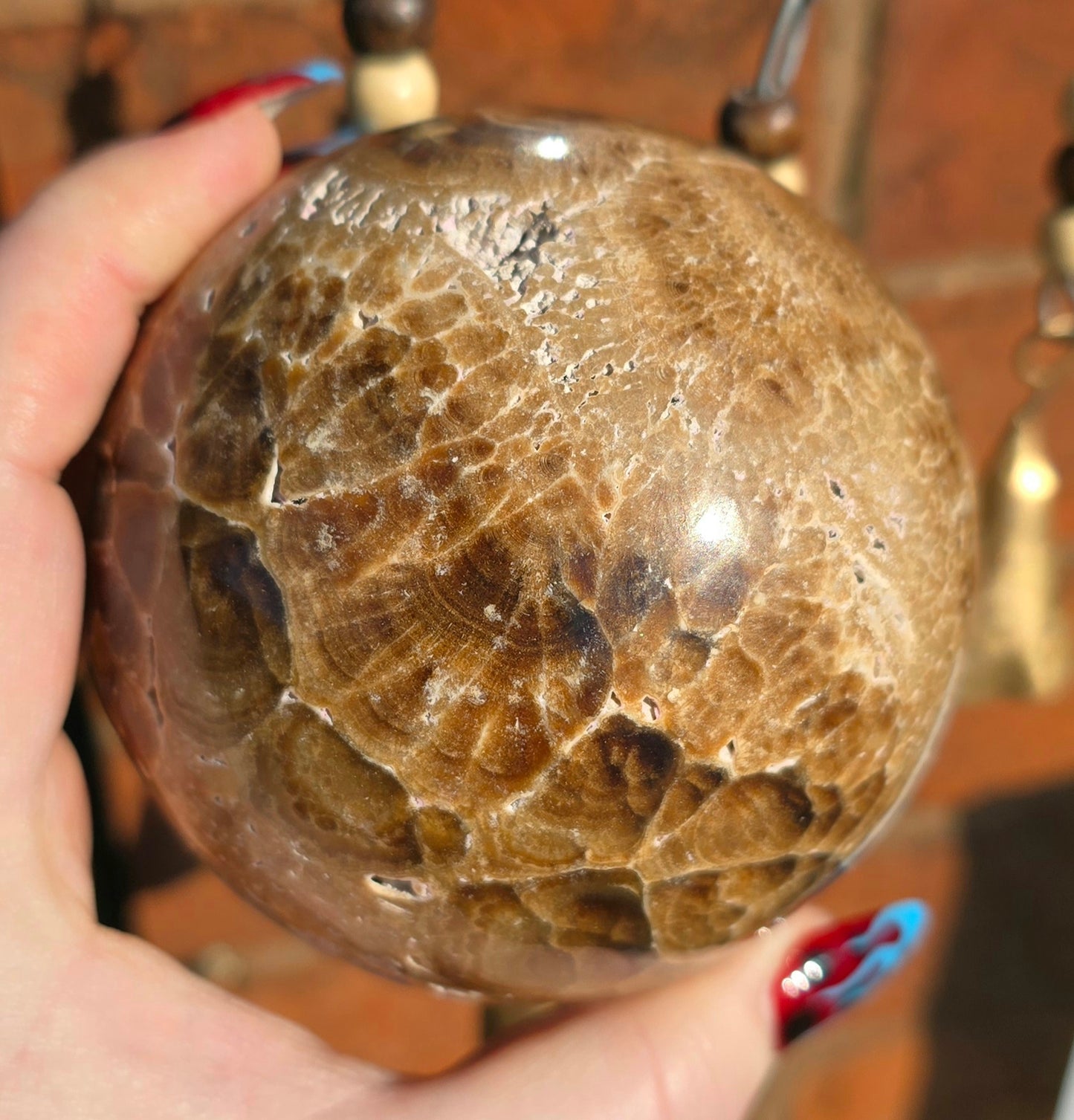 Large Chocolate Calcite Sphere
