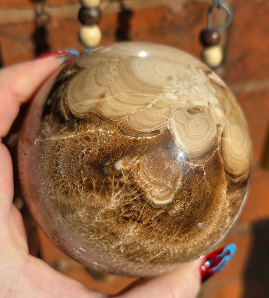 Large Chocolate Calcite Sphere