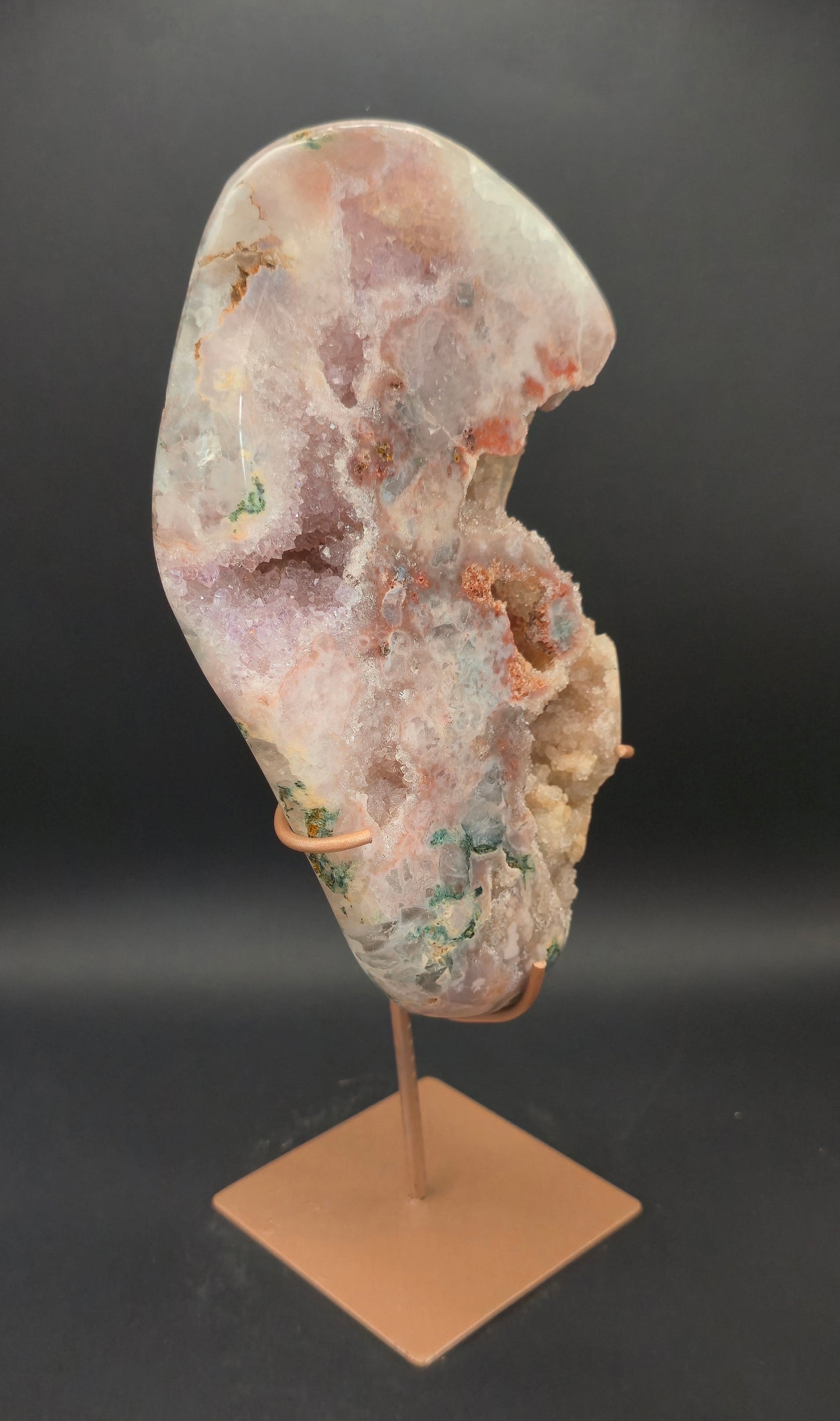Pink Amethyst Slab on Stand