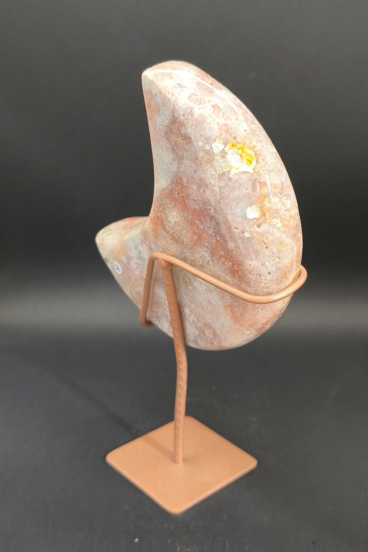 Pink Amethyst Moon on Stand