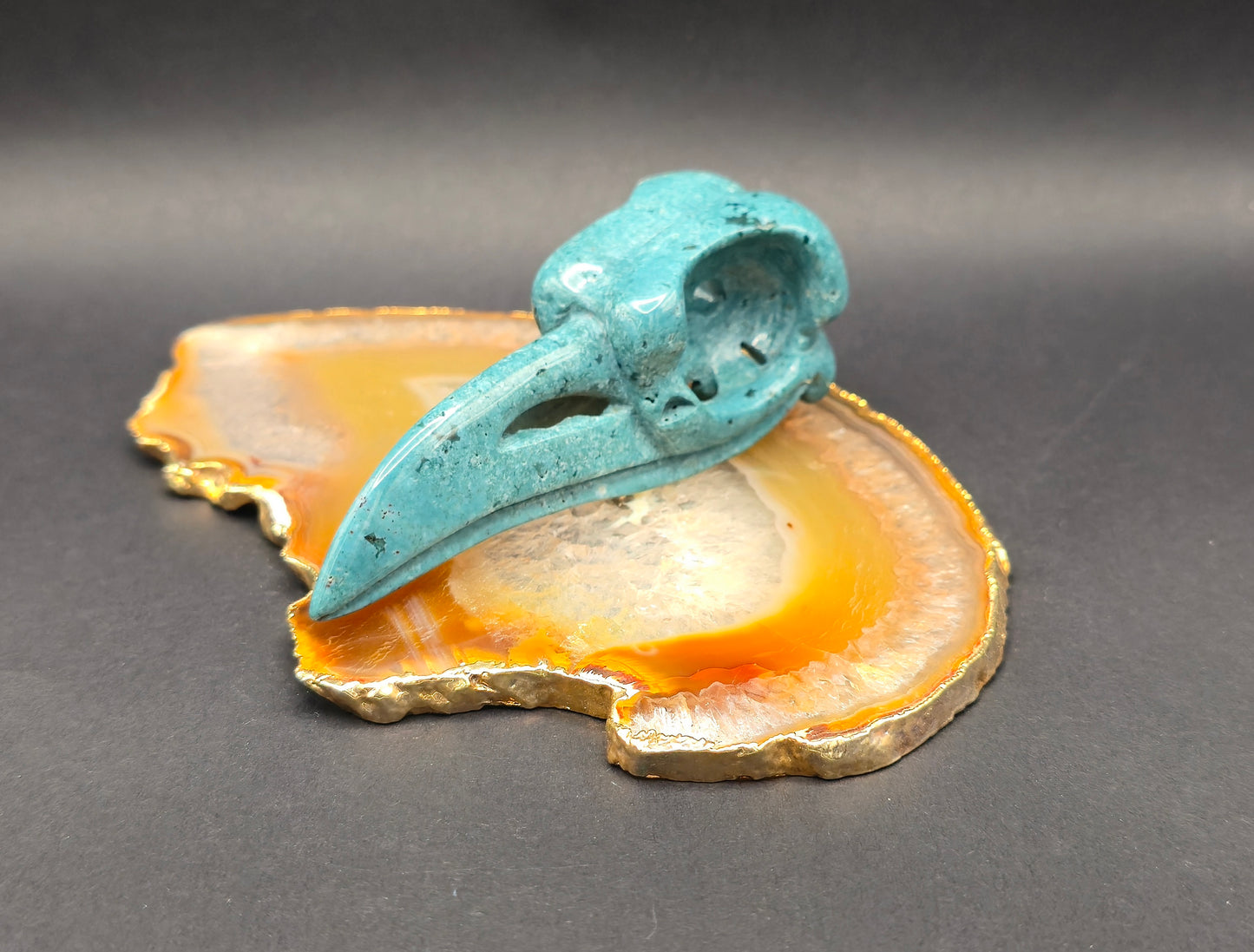 Ocean Jasper Raven Skull