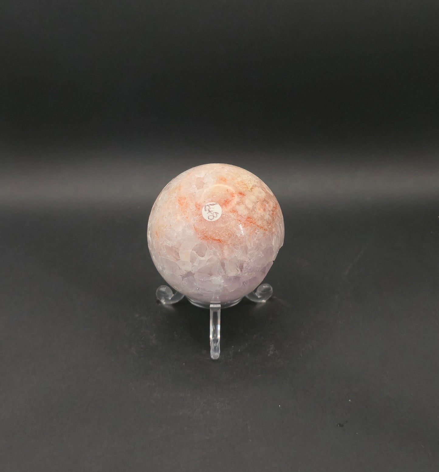 Pink Amethyst Sphere with Druzy Pocket