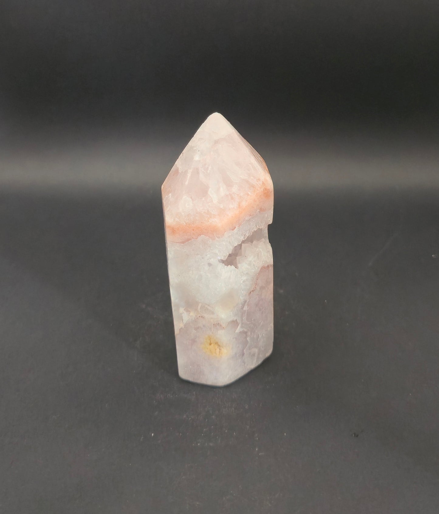 Pink Amethyst Tower with Druzy Pocket