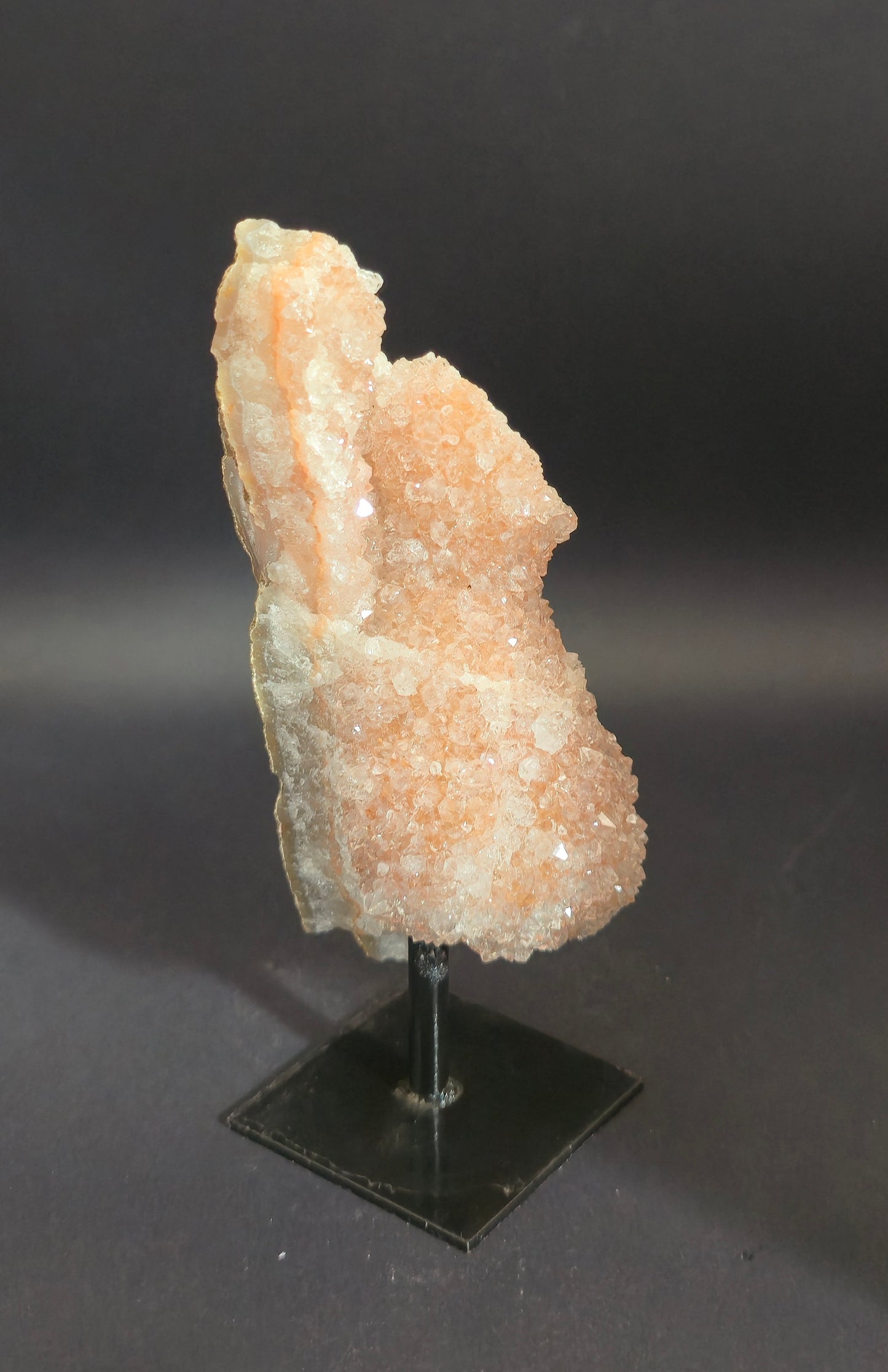 Pink Amethyst Geode segment on Stand