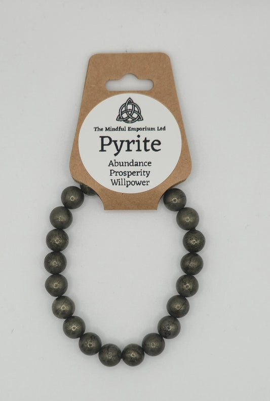 Pyrite 8mm Bracelet