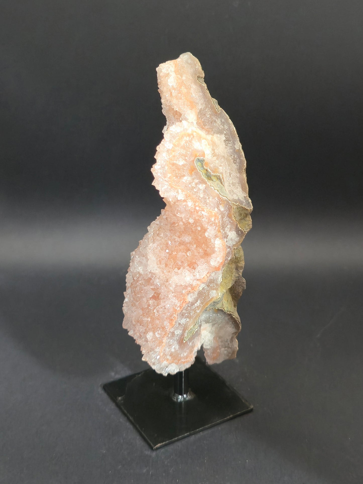 Pink Amethyst Geode segment on Stand