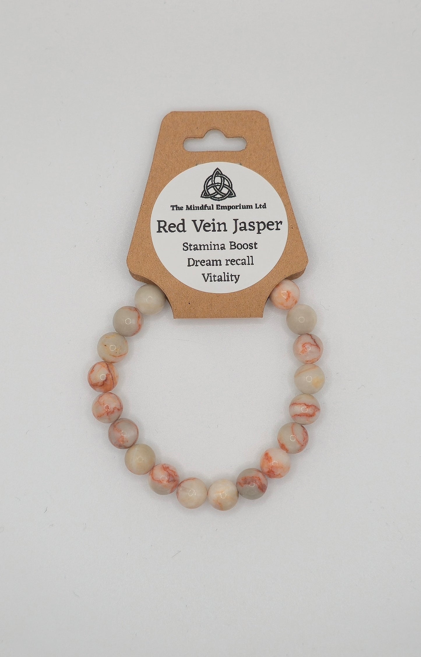 Red Vein Jasper 8mm Bracelet