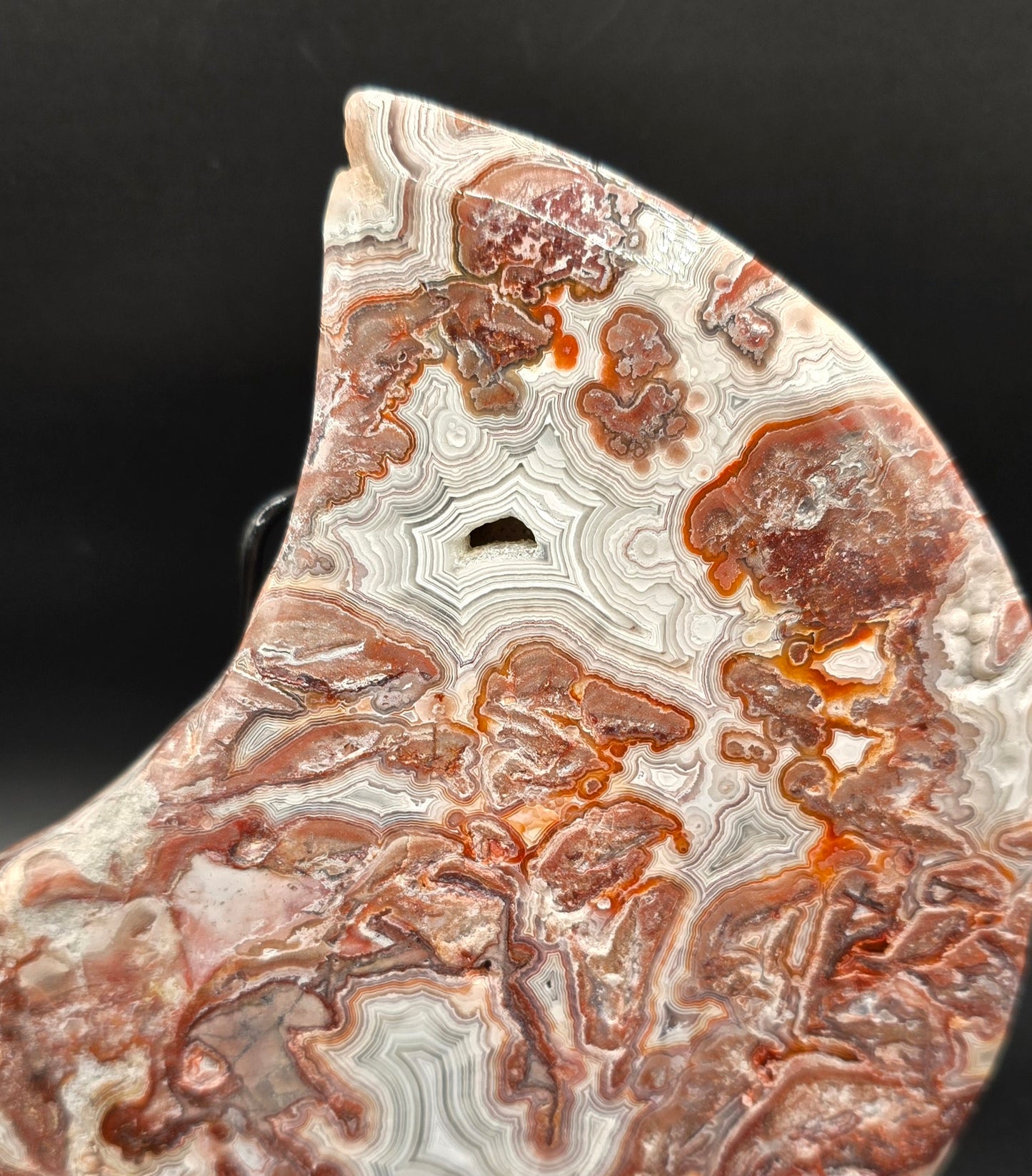 Large Mexican Lace Agate Moon