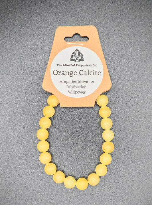 Orange Calcite 8mm Bracelet