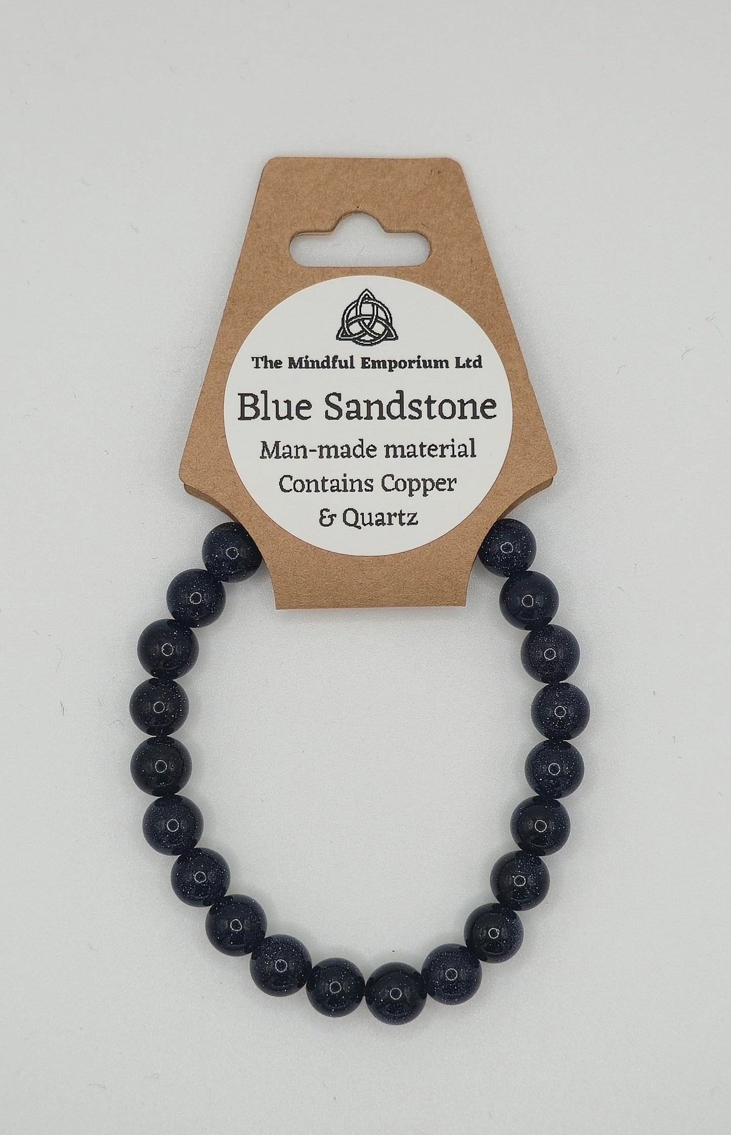 Blue Sanstone 8mm Bracelet