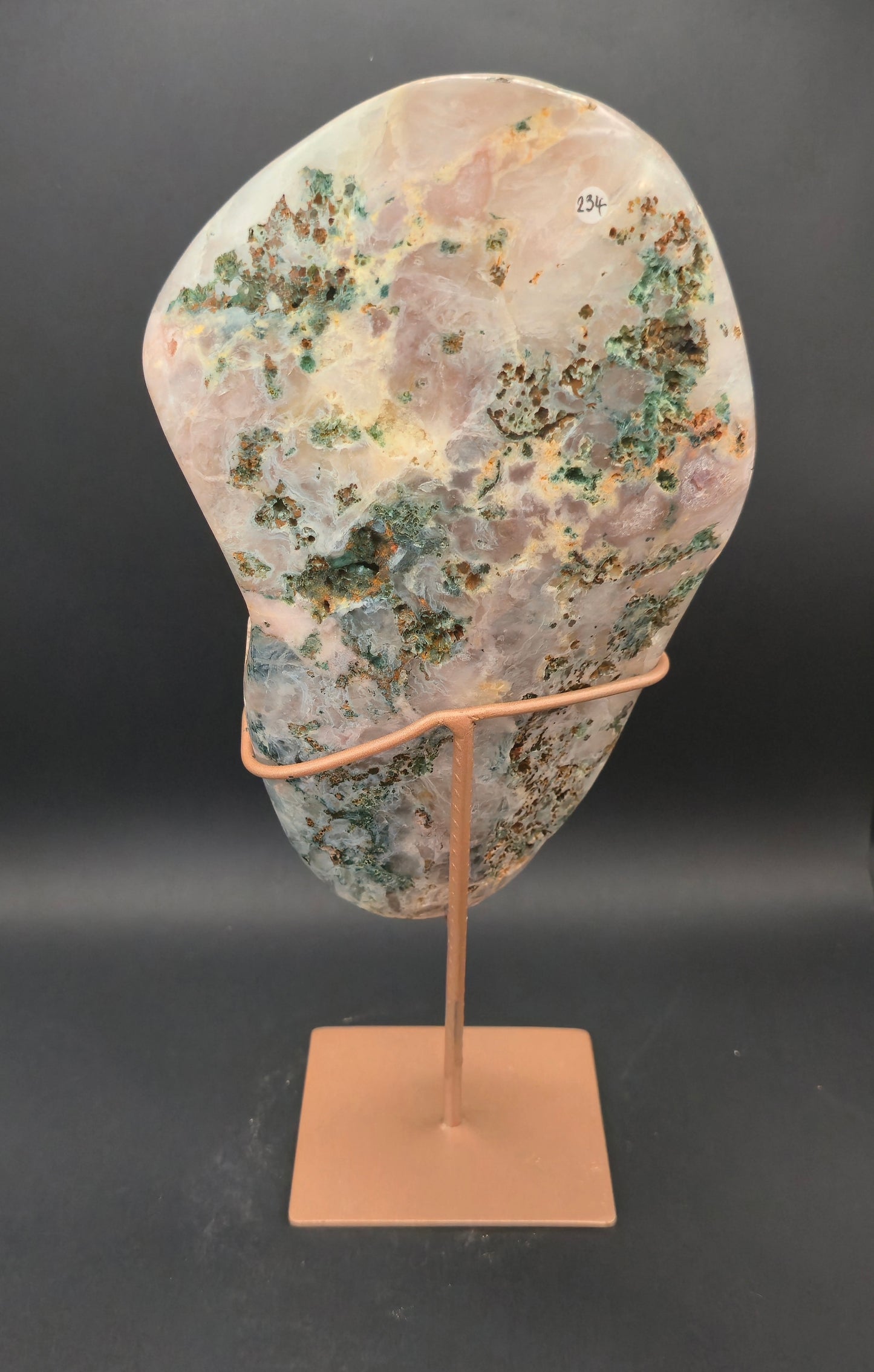 Pink Amethyst Slab on Stand