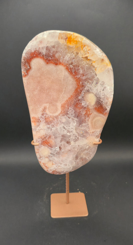 Pink Amethyst Slab on Stand