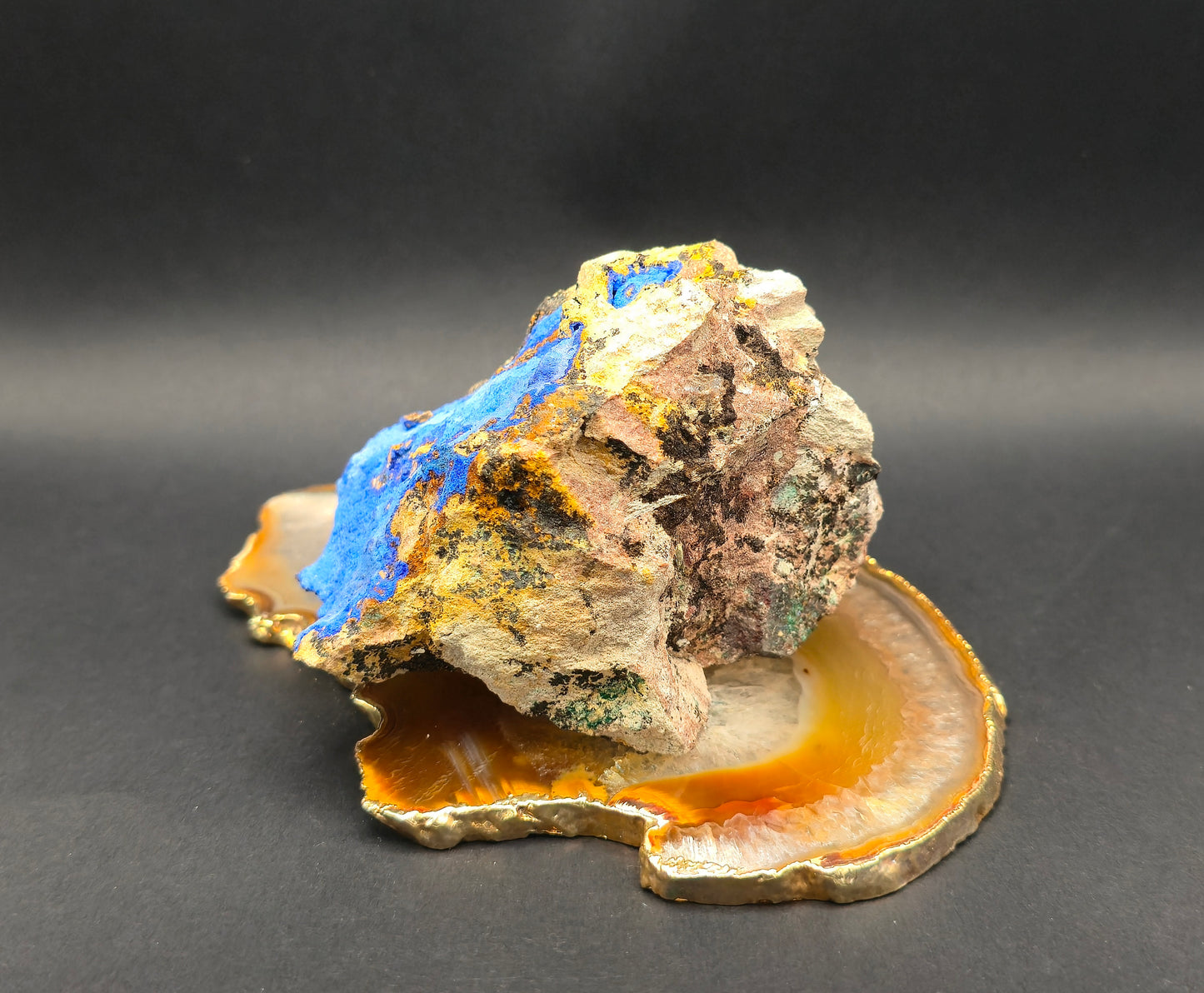 Crystallised Azurite with Malachite