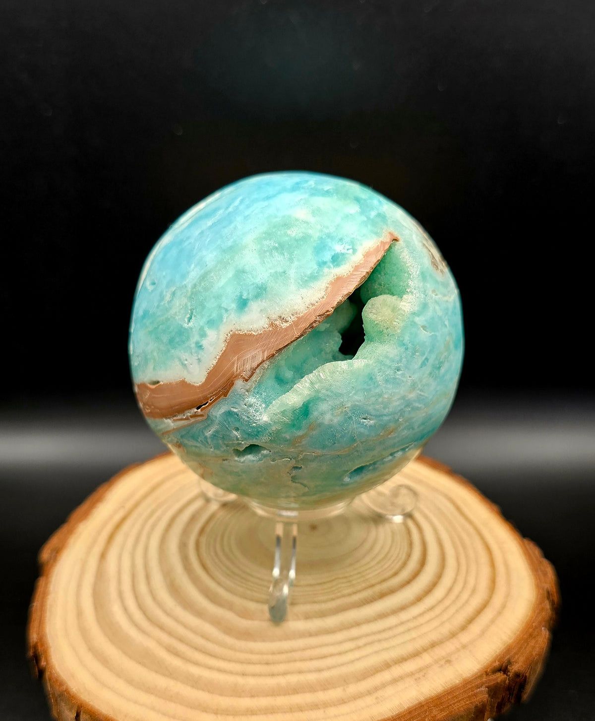 Blue Aragonite Sphere
