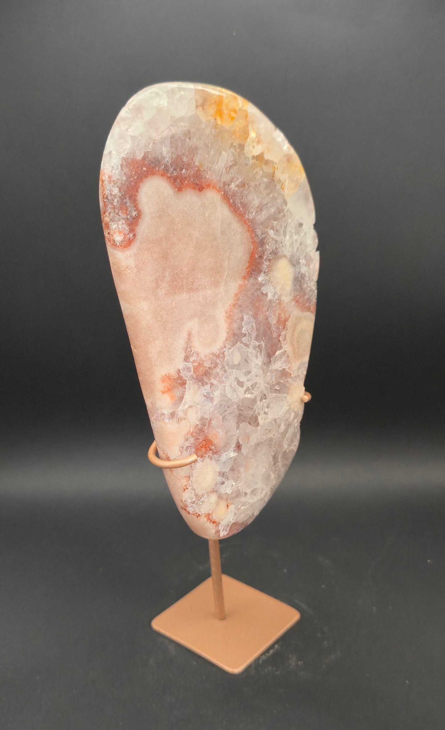 Pink Amethyst Slab on Stand