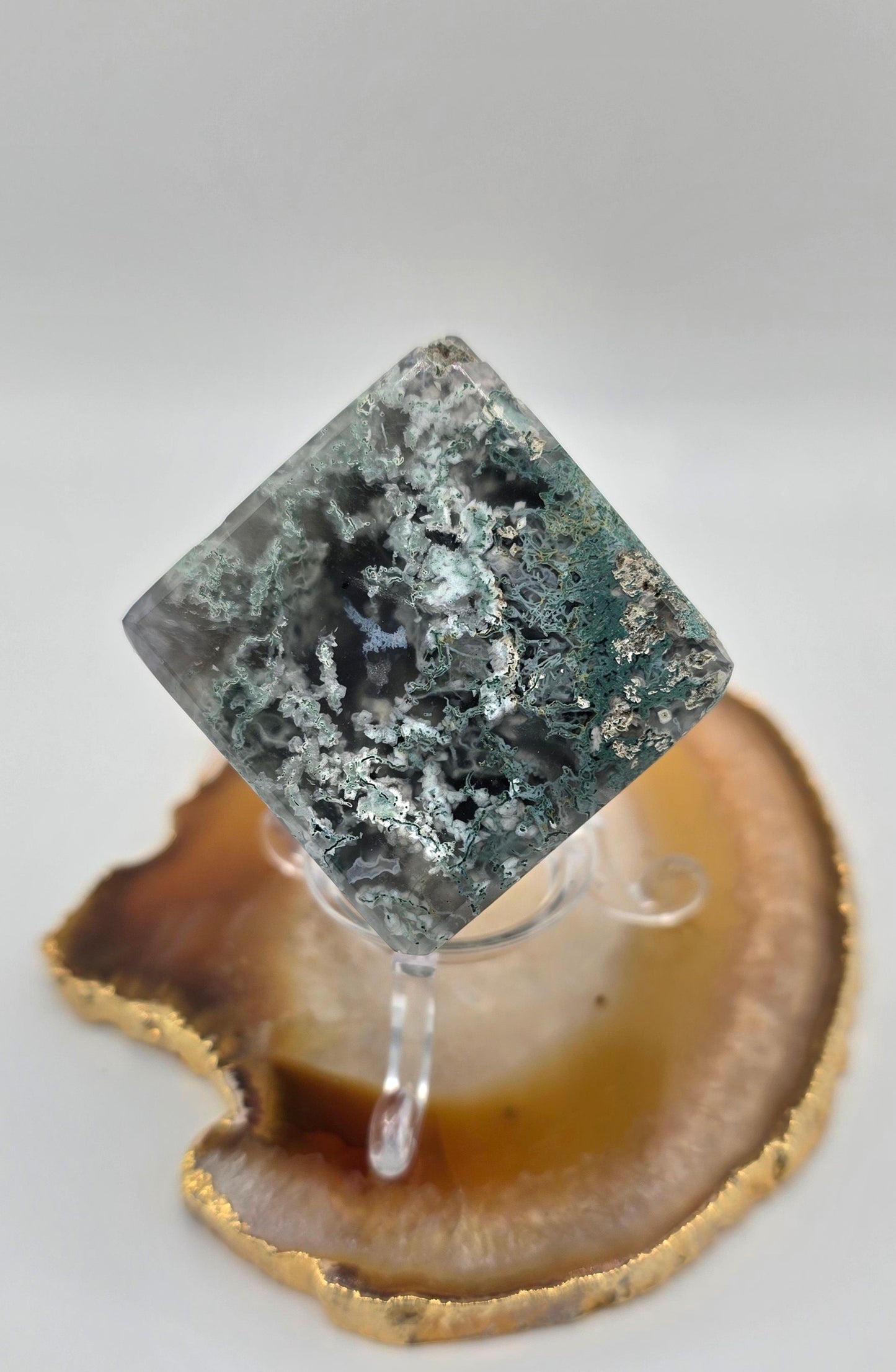Moss Agate Cube