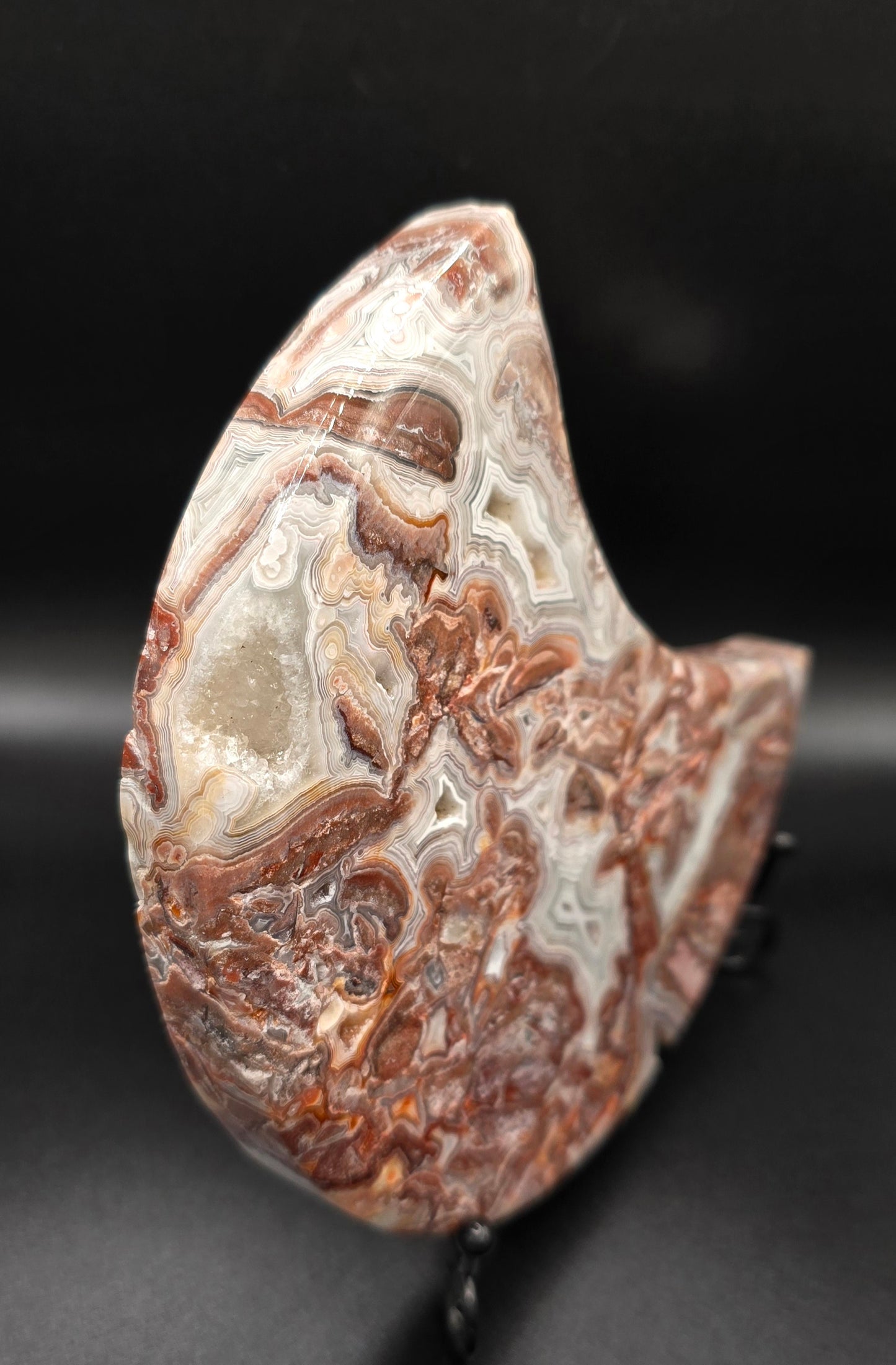 Large Mexican Lace Agate Moon