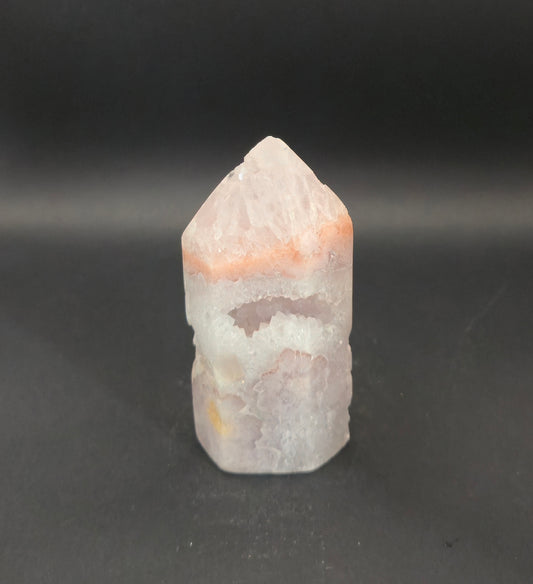 Pink Amethyst Tower with Druzy Pocket