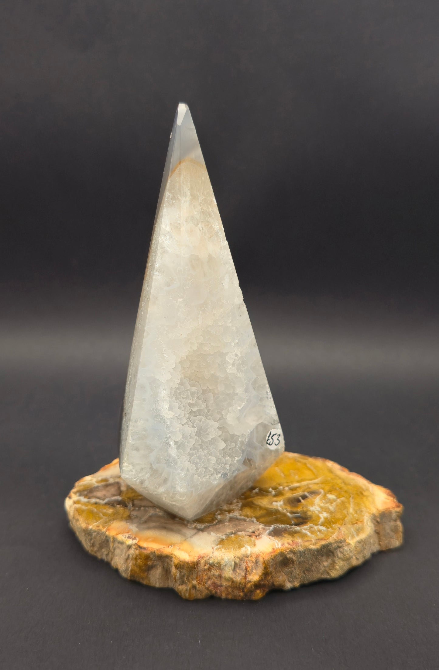 Agate Diamond with Druzy Pocket