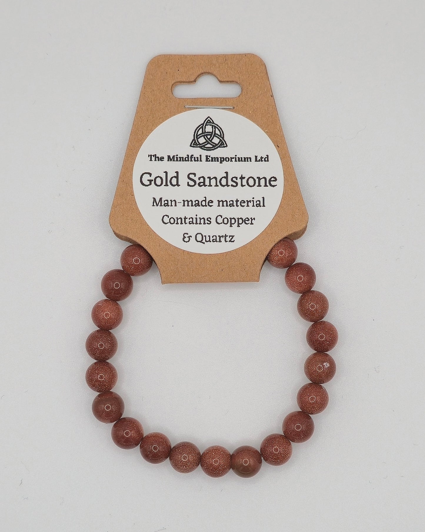Gold Sanstone 8mm Bracelet
