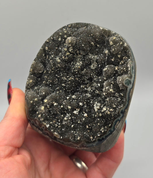 Black Amethyst Freestanding Cluster