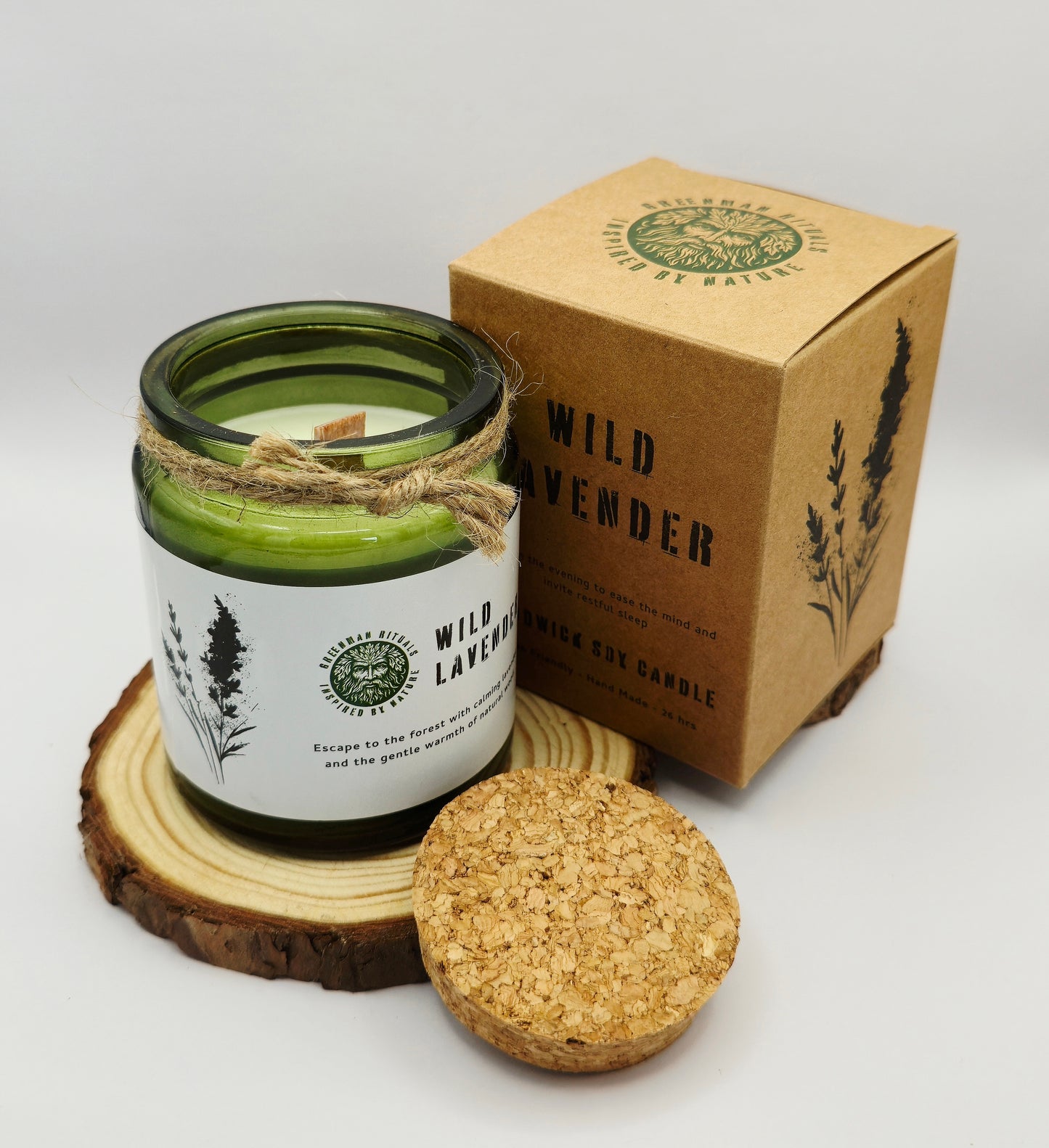 Green Man Wild Lavender Soy Wax Candle