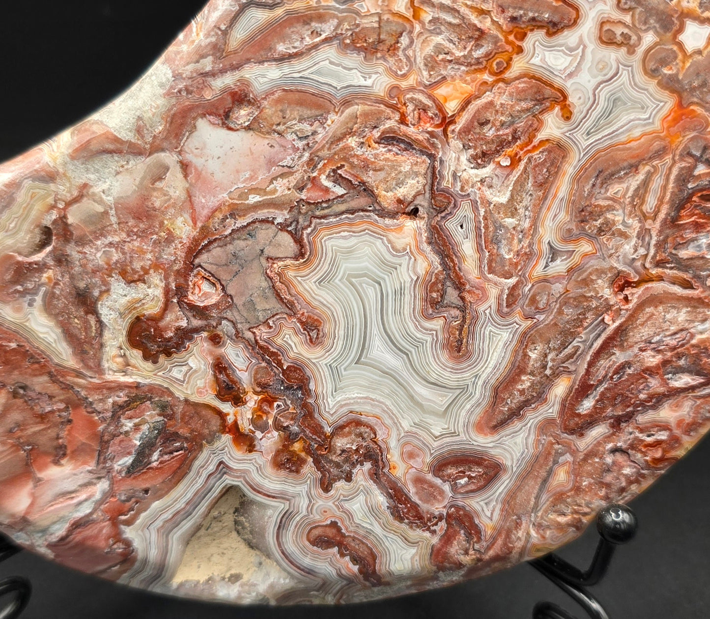 Large Mexican Lace Agate Moon