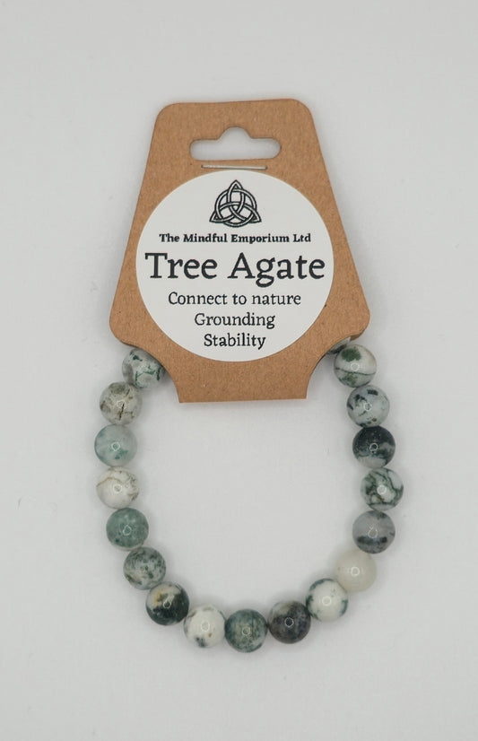 Tree Agate 8mm Bracelet