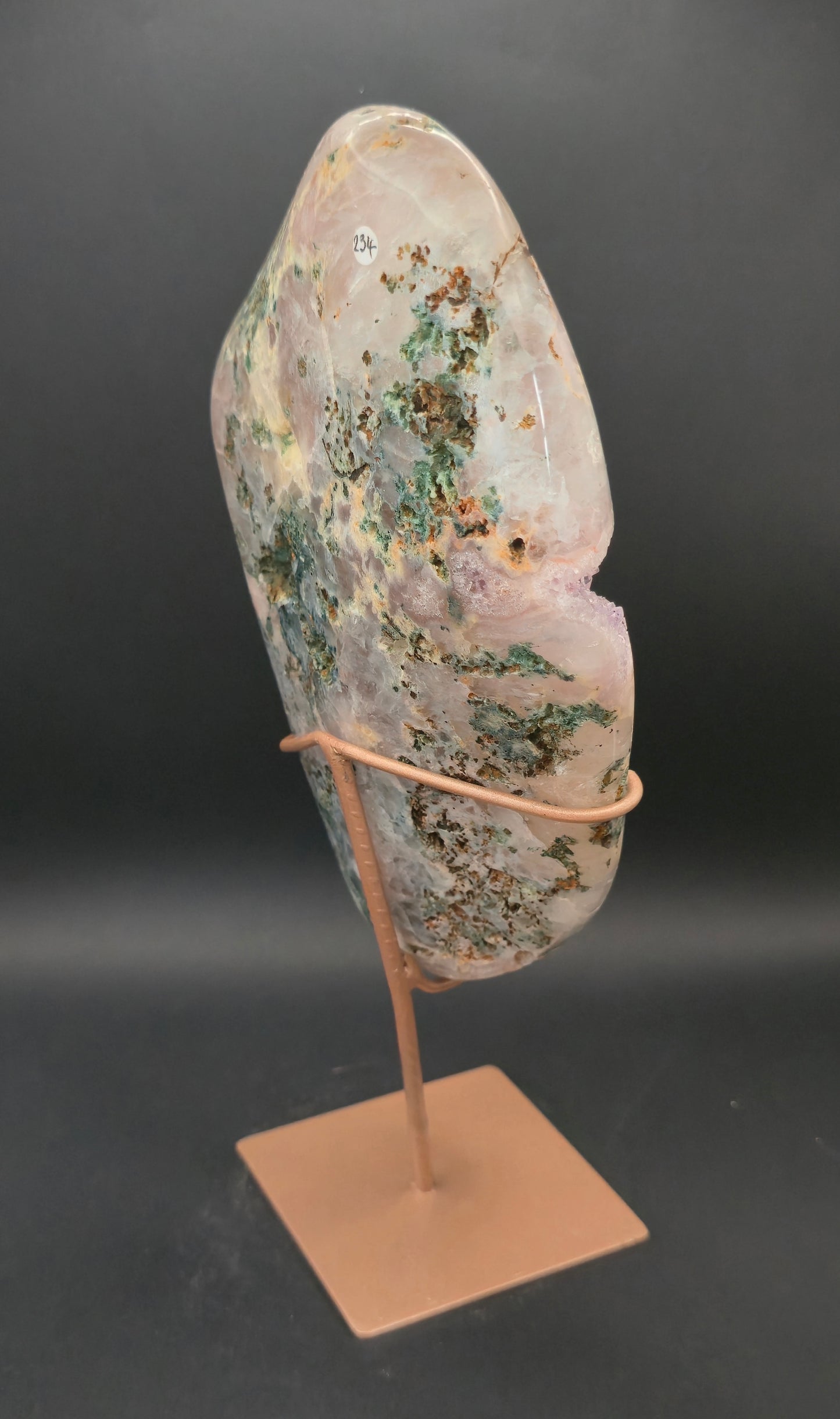 Pink Amethyst Slab on Stand