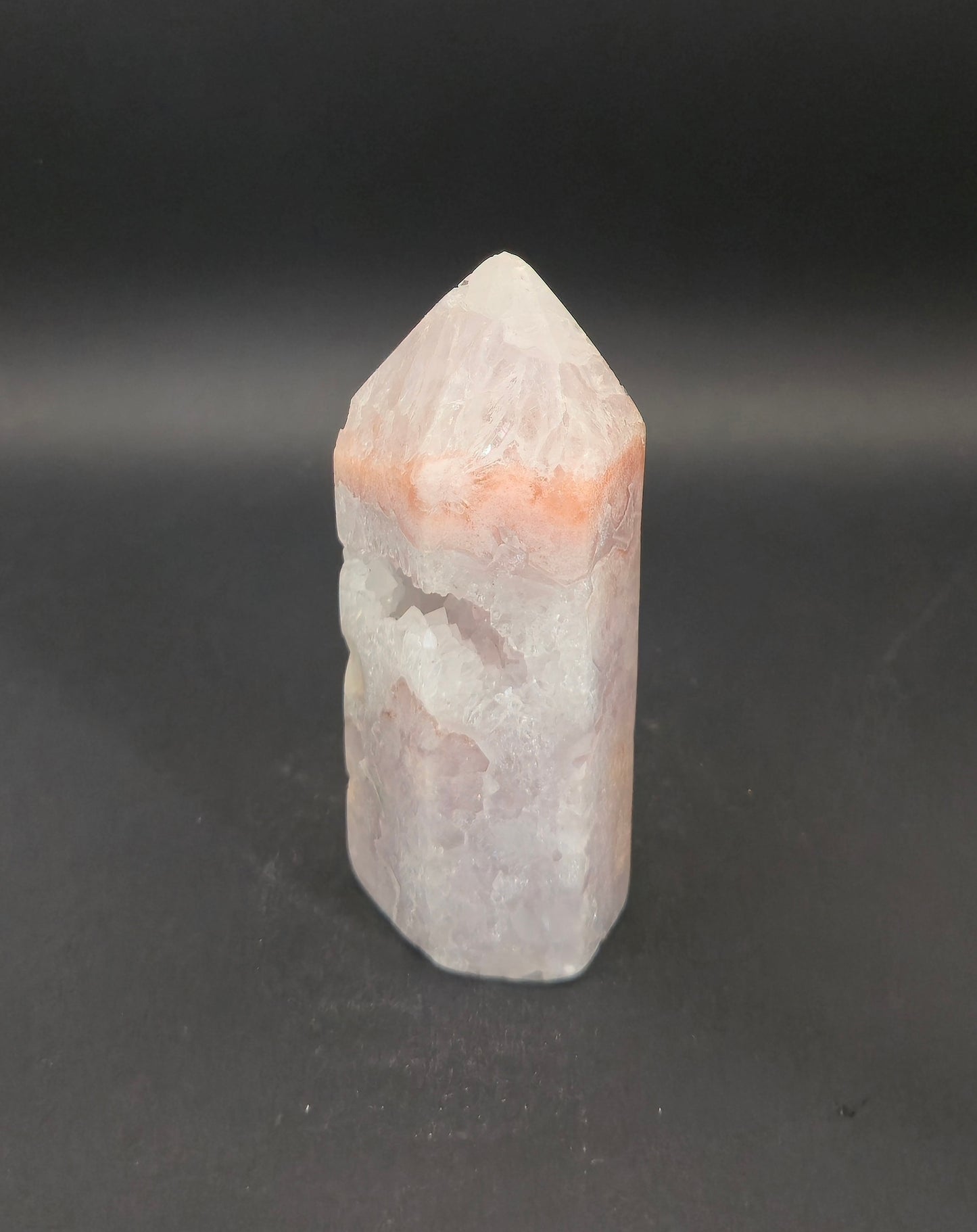 Pink Amethyst Tower with Druzy Pocket