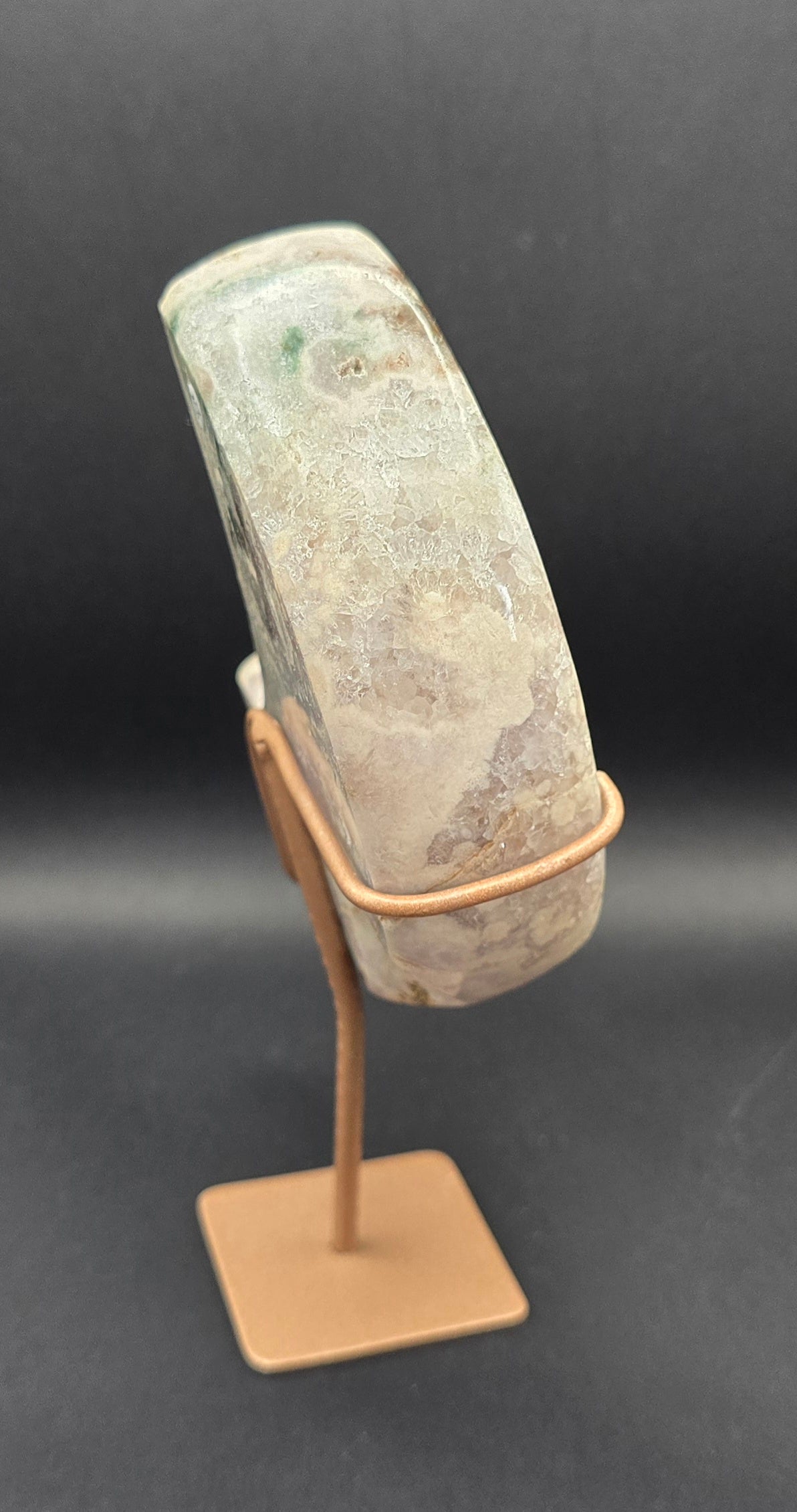 Pink Amethyst Moon on Stand