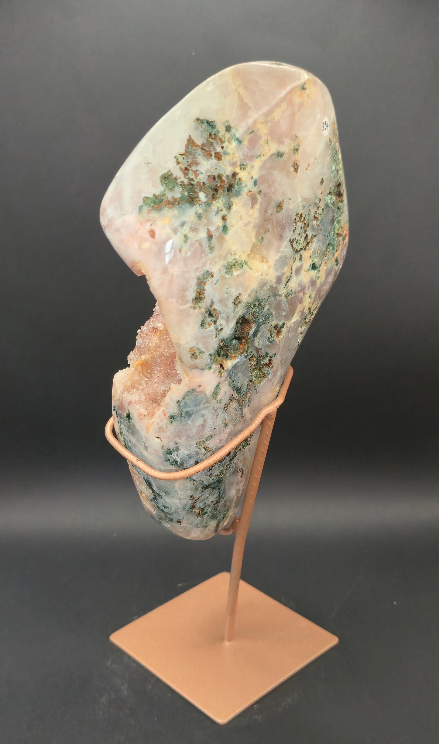 Pink Amethyst Slab on Stand
