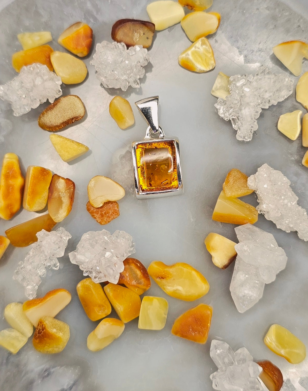 925 Silver & Baltic Amber Pendant
