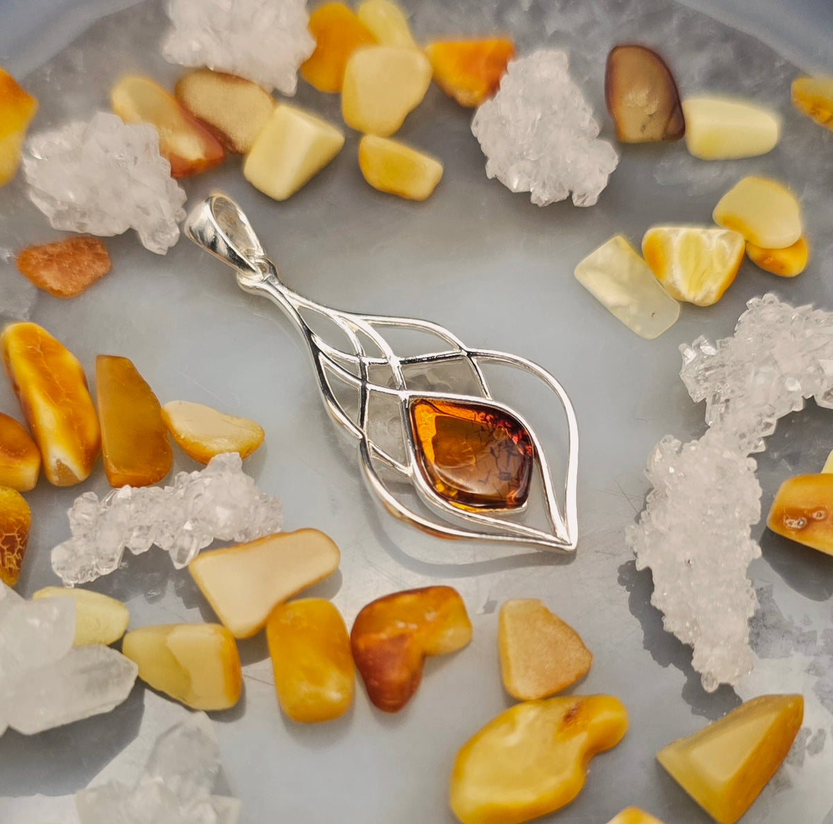 925 Silver & Baltic Amber Pendant