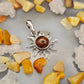 925 Silver & Baltic Amber - Sun Pendant