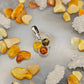 925 Silver & Baltic Amber - Triple Stone Pendant (Cognac, Champagne & Green Amber)
