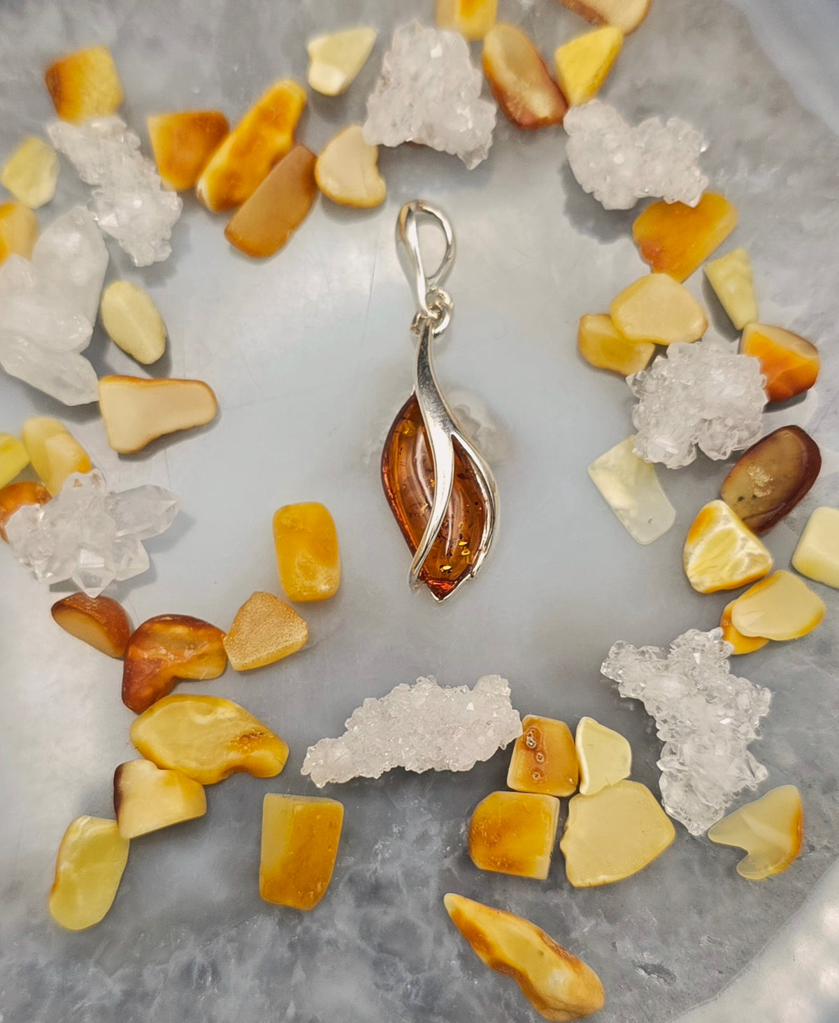 925 Silver & Baltic Amber - Pendant