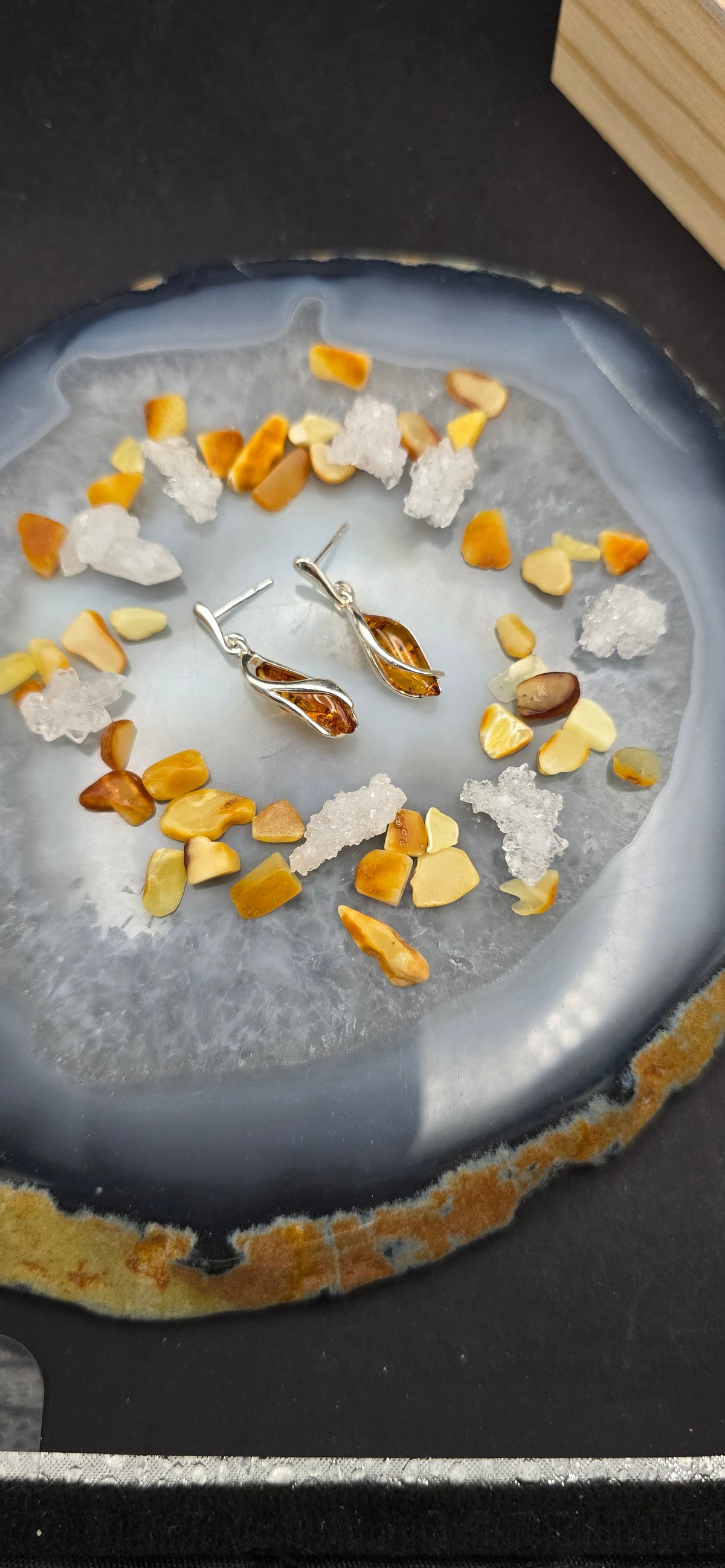 925 Silver & Baltic Amber - Earrings