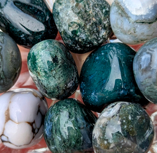 Moss Agate Tumble