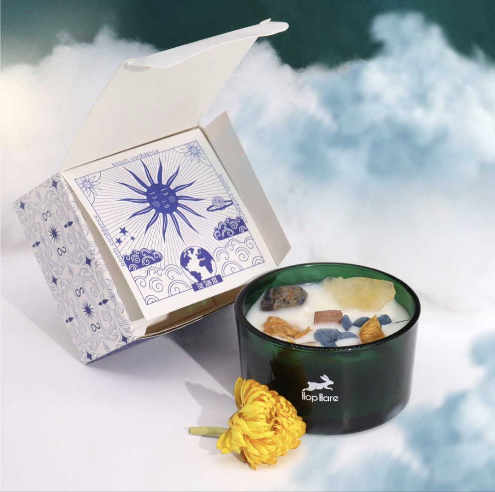 The Sun - Hop Hare Crystal Candle