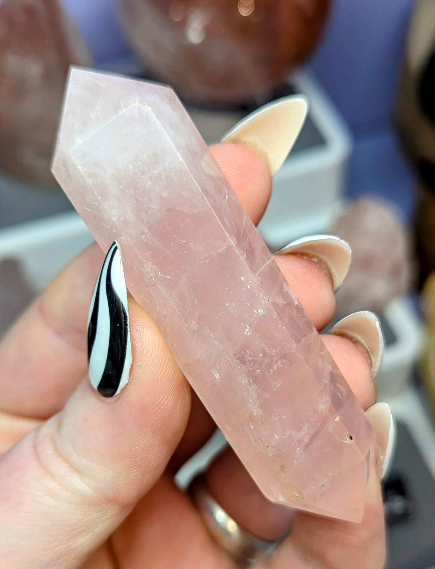 Rose Quartz Double Terminated Point